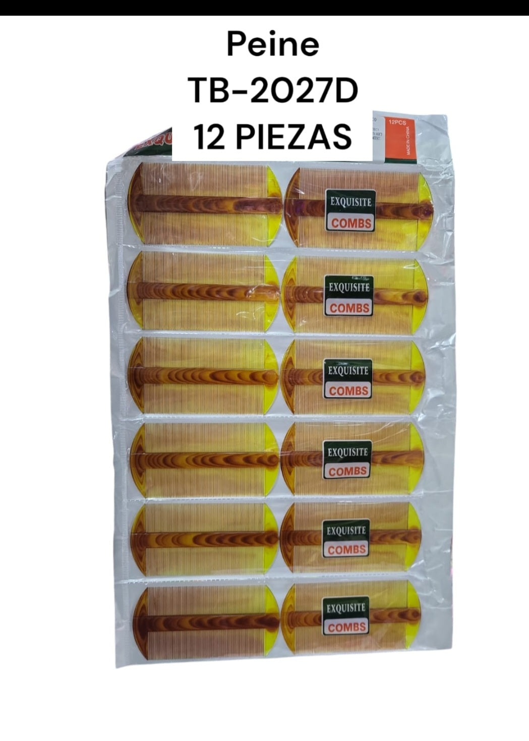 Peine Piojo Cafe Con 12 Tb-2027d