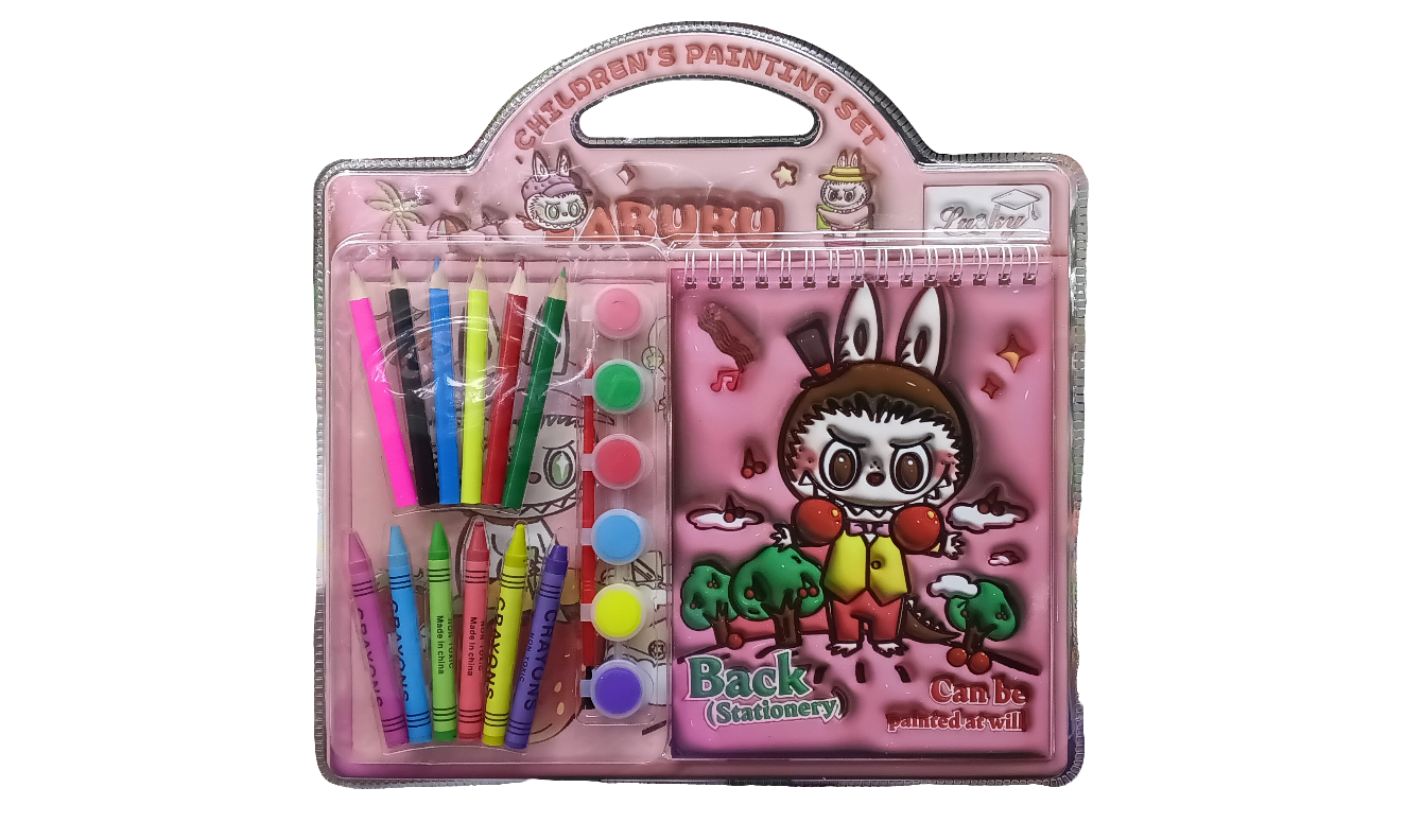 Kit estuche labubo y capibara acuarela y colores