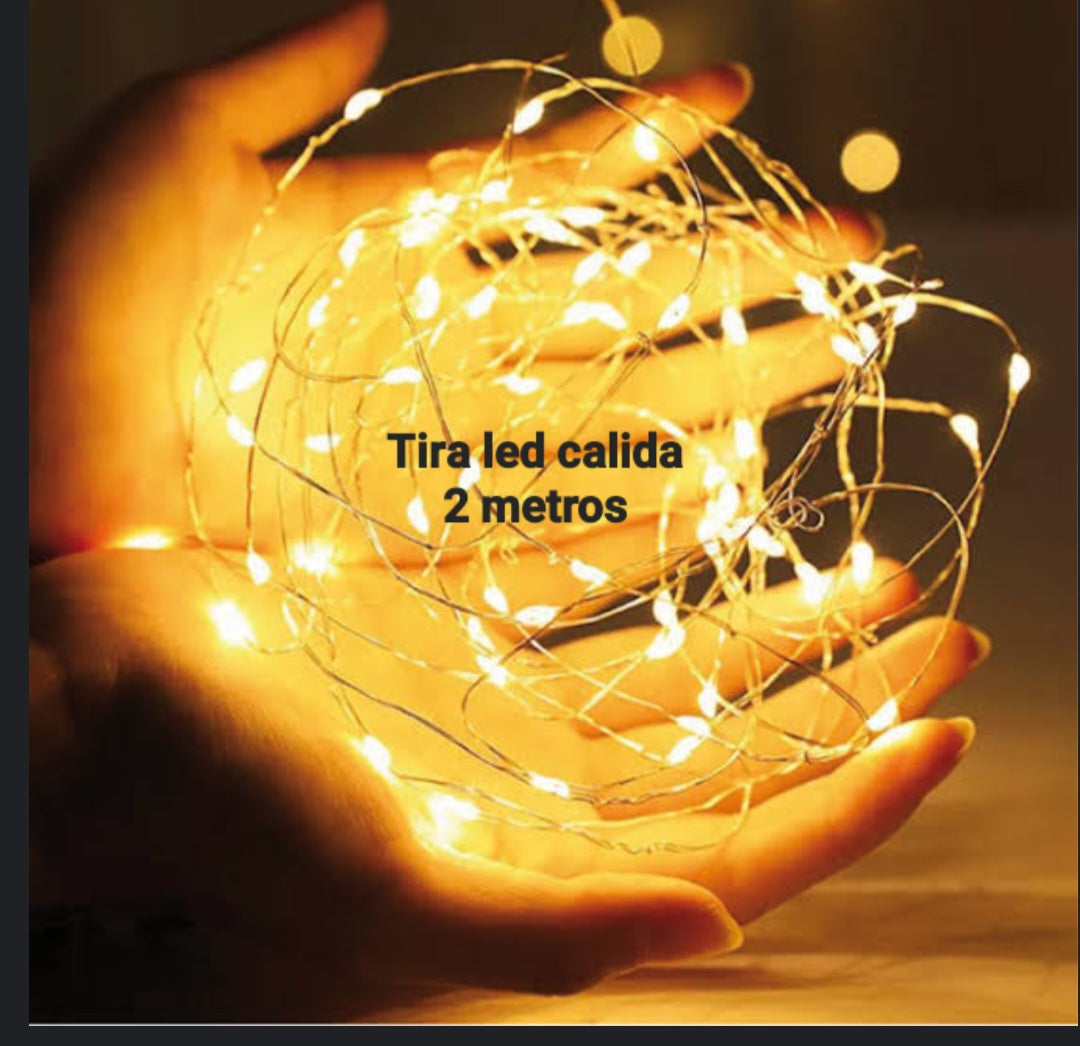 Tira led 2 metros blanca calida 10 piezas