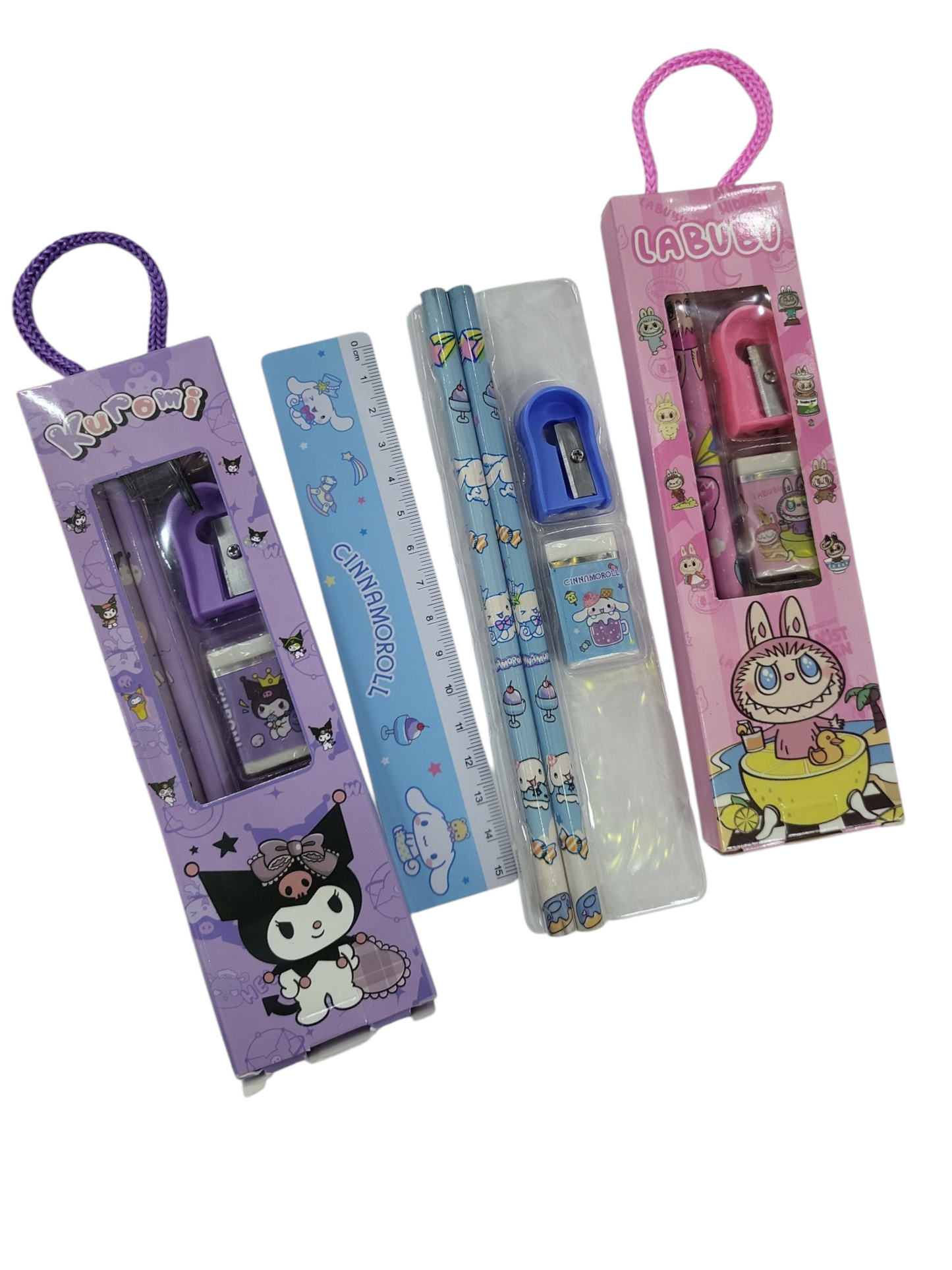 Kit labubu lapiz kuromi cajita