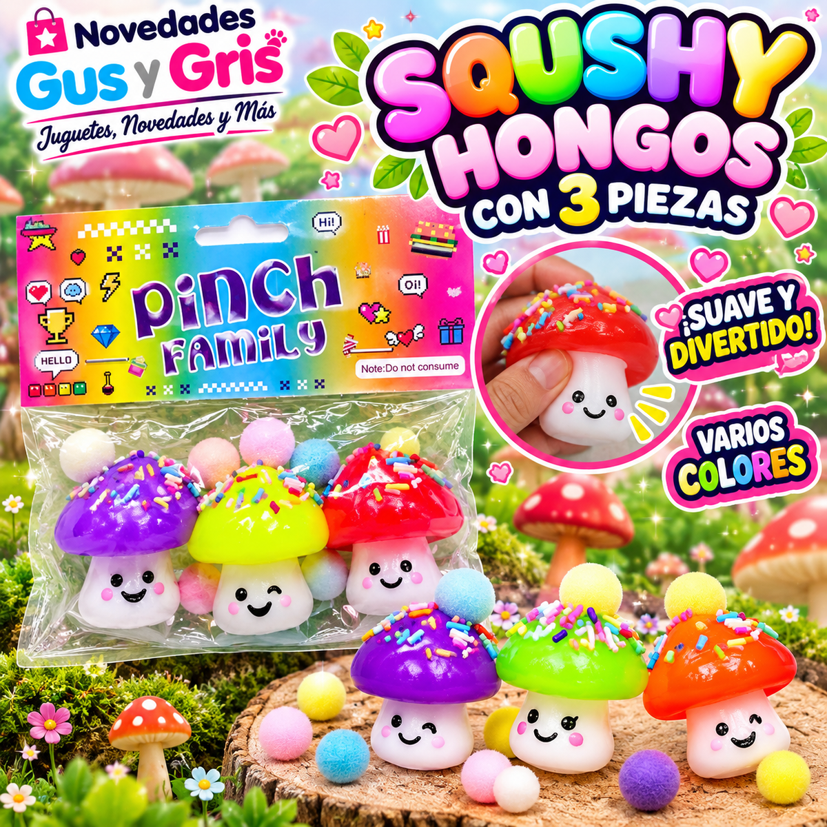 squisy hongo con 3