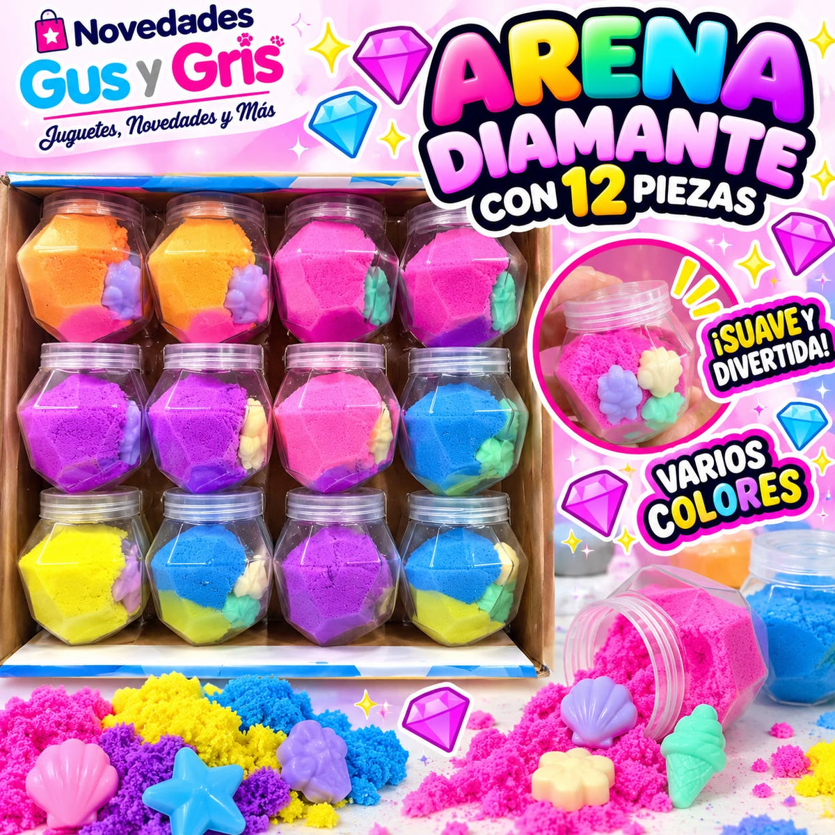 Arena Diamante Con 12pz Tg-6001