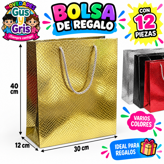 bolsa de regalo grueza grande con 12 te-0533g