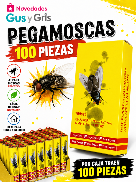Pegamoscas con 100 piezas