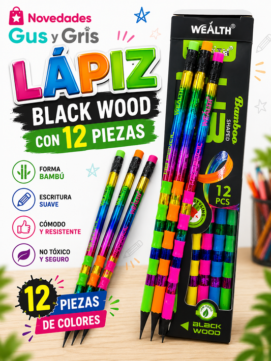 Lapiz neon caja con 12