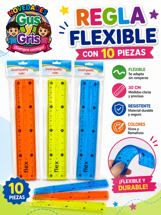 Regla Flexible Con 10