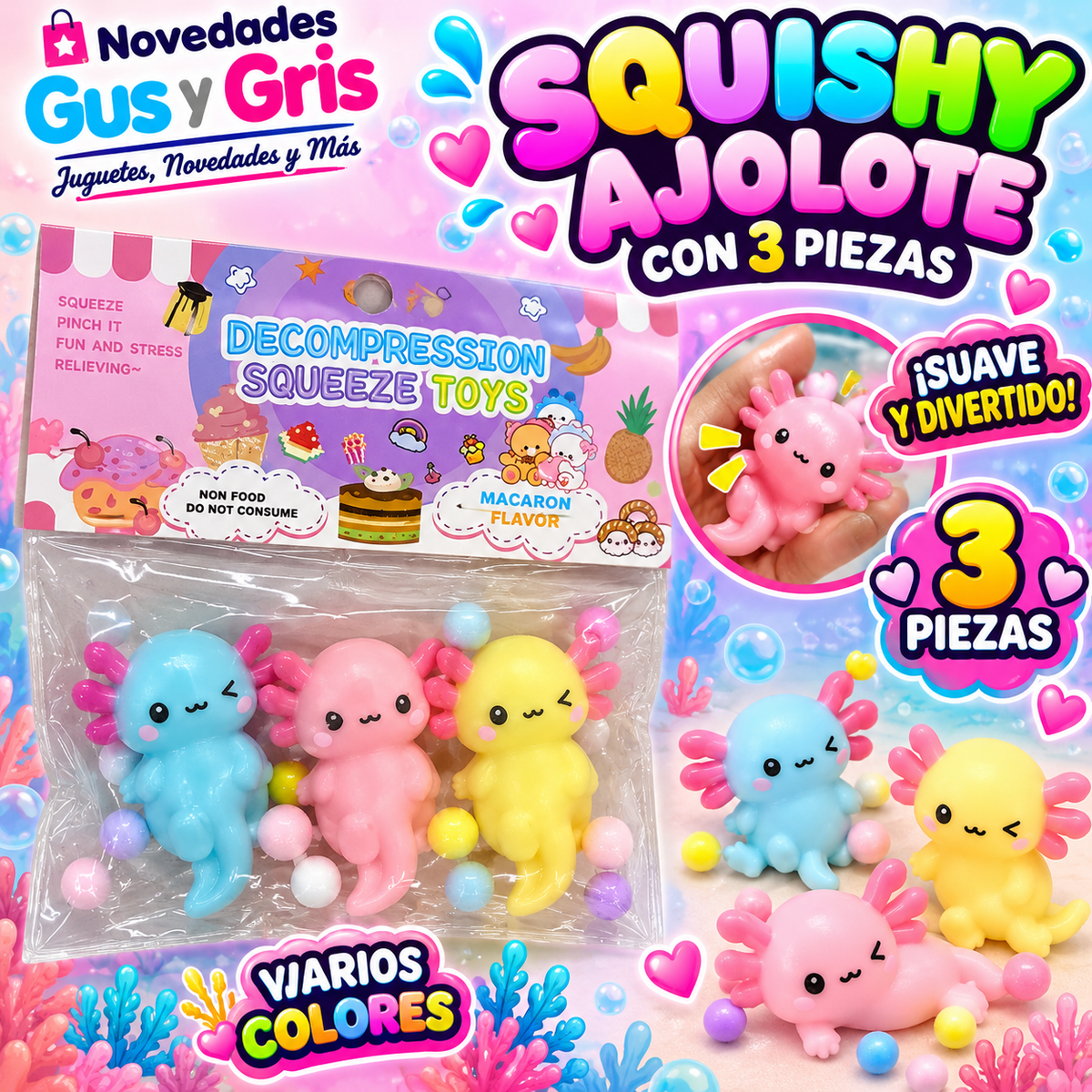squisy ajolote con 3