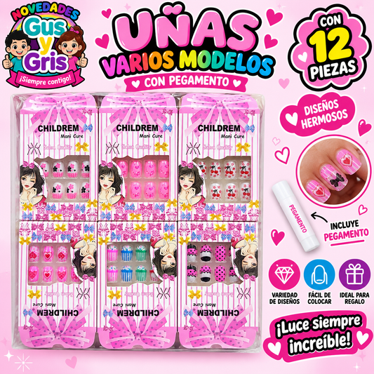uña moño con 12