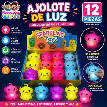 Medusa Ajolote De Luz con 12 piezas