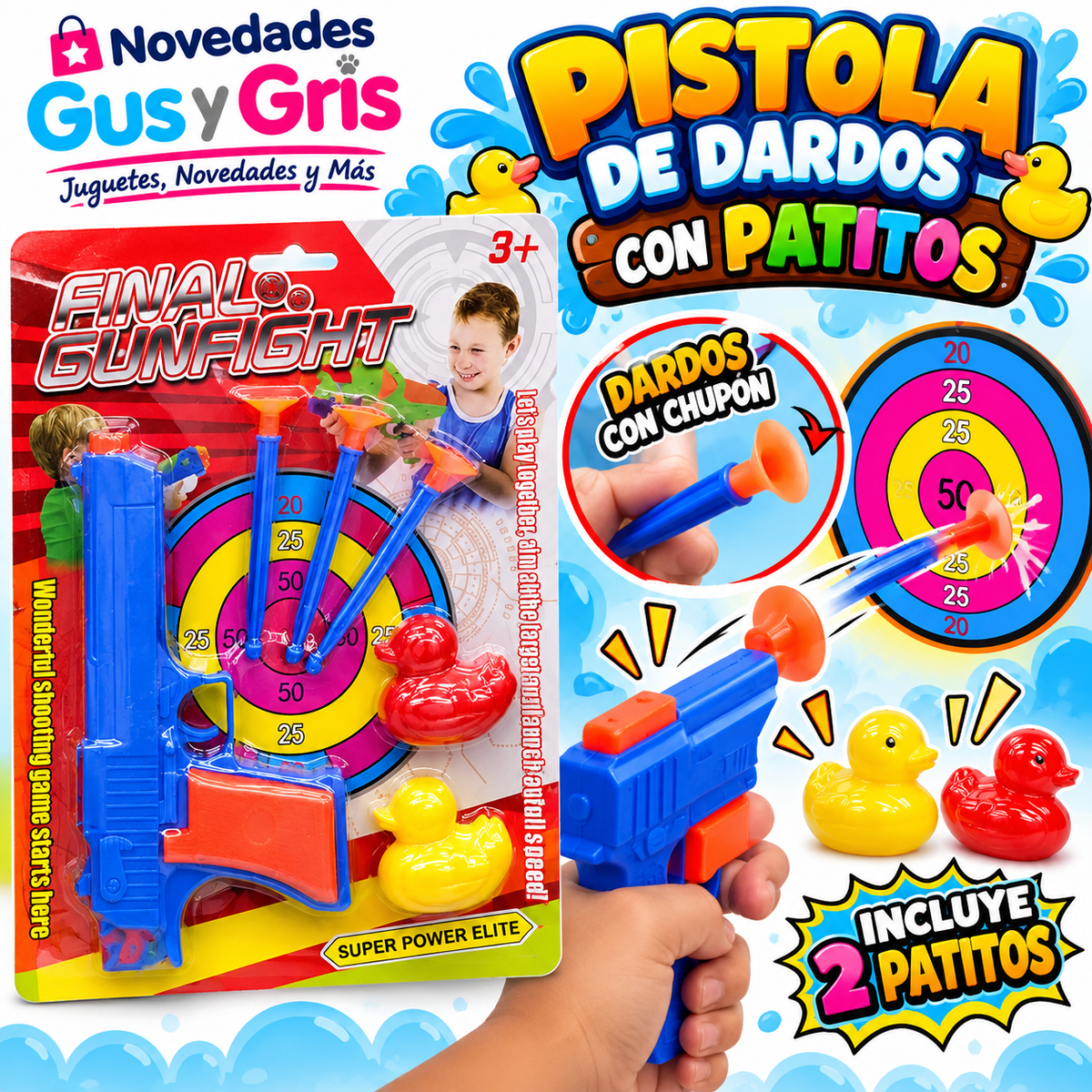 Pistola dardos patos