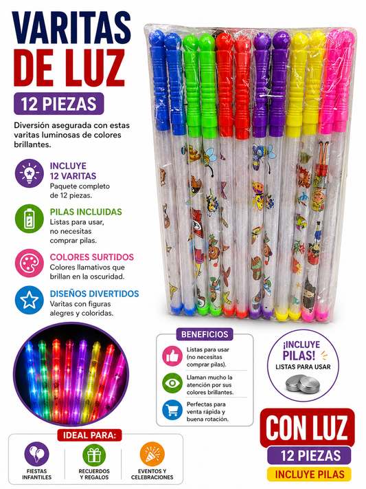 vara delgada con 12