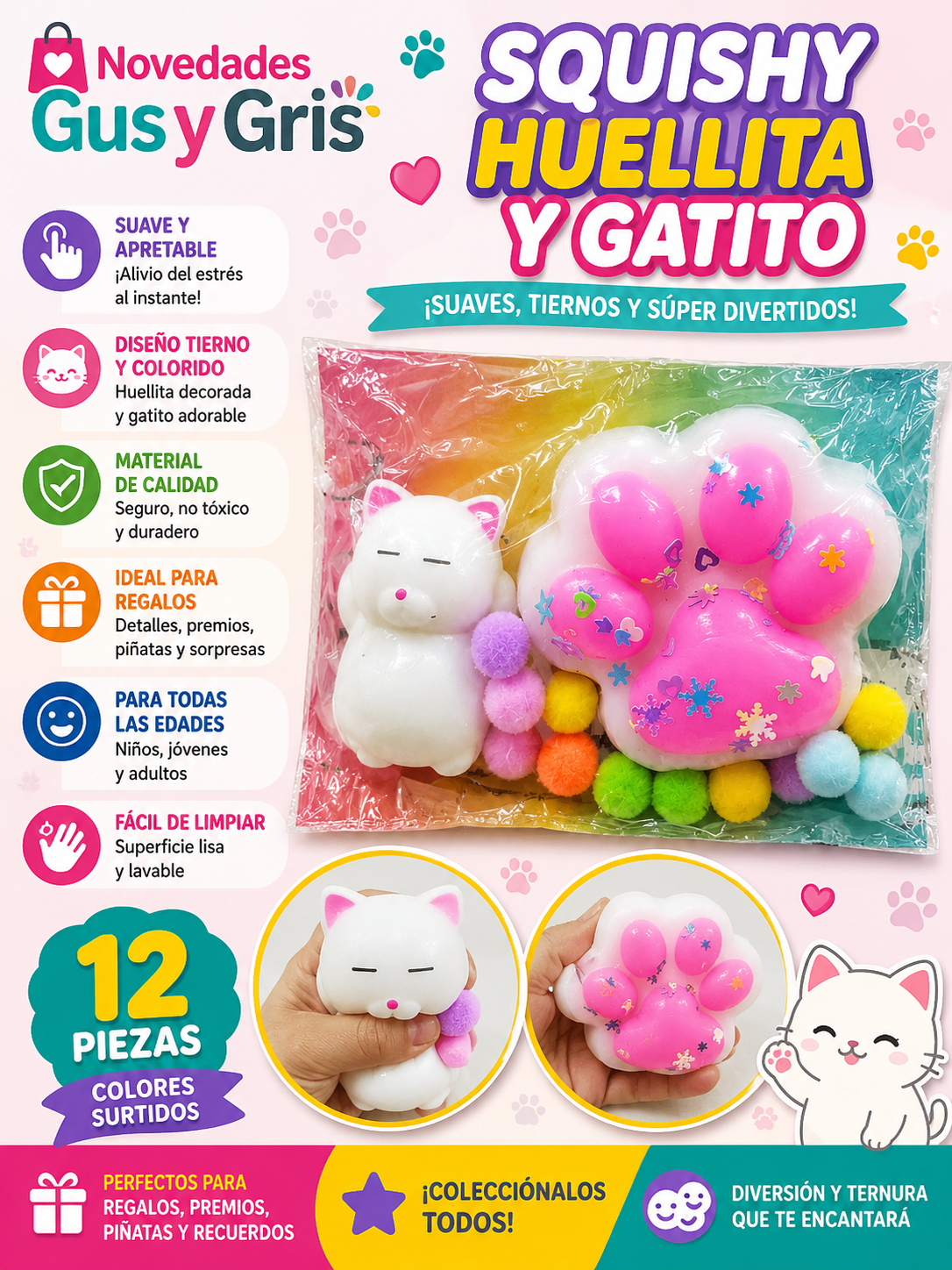 Squishy, huella gato cr-97