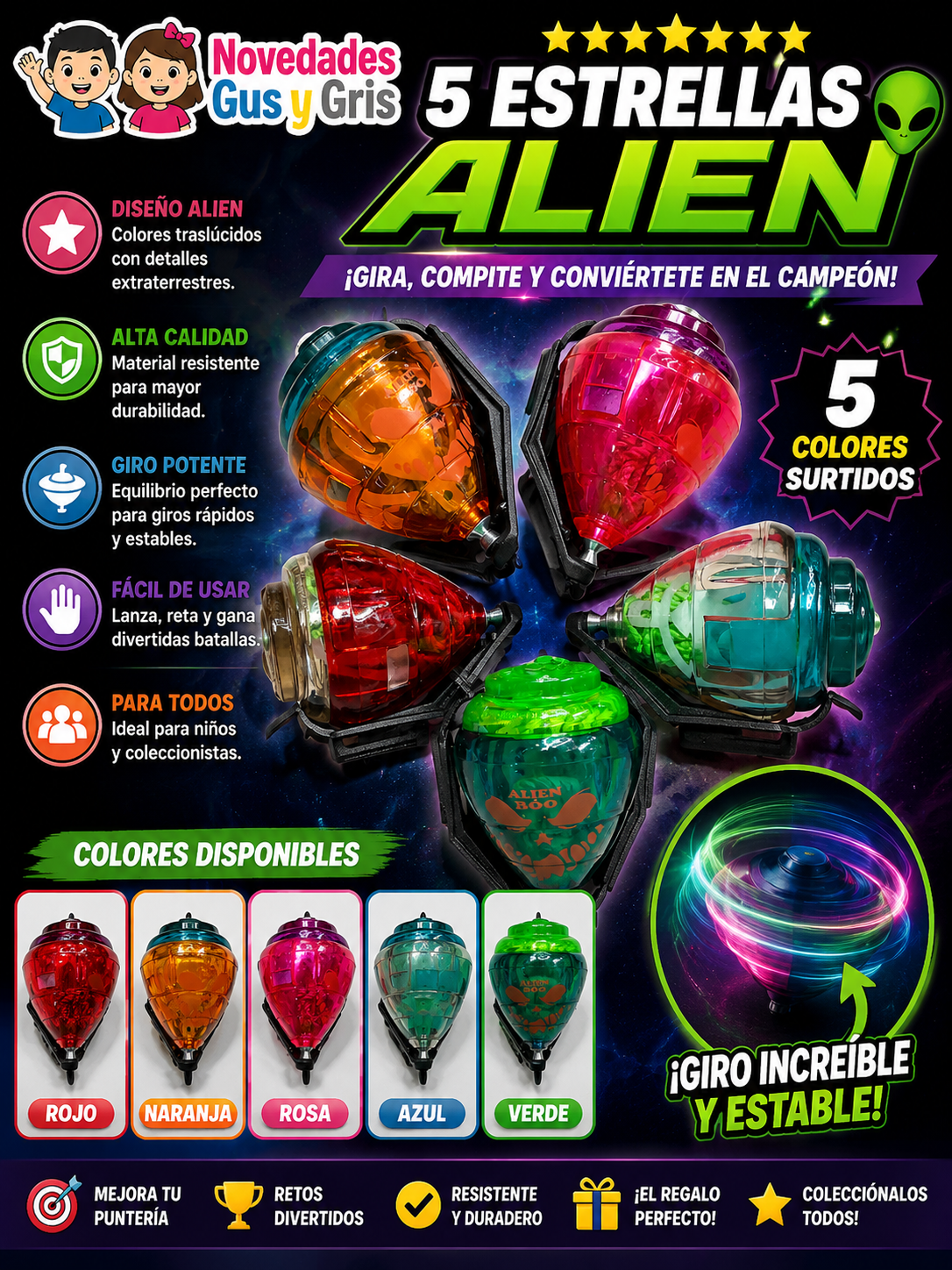 5 estrellas alien