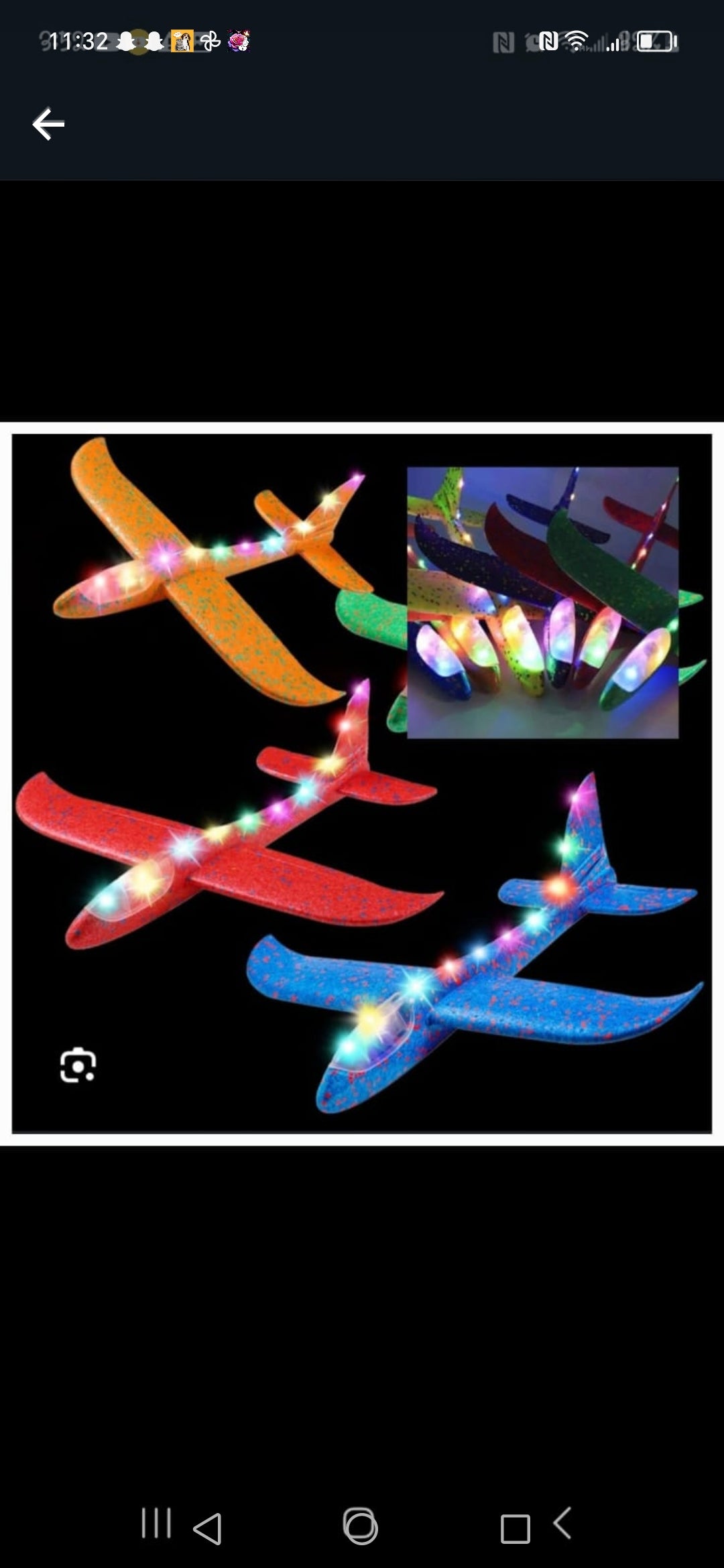 Avión de unicel 1 led