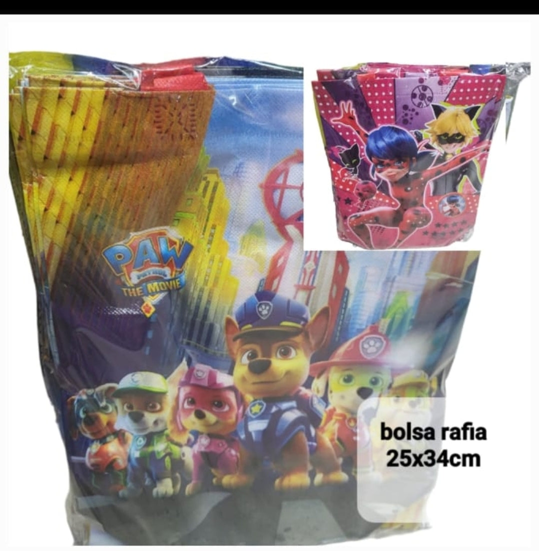 Bolsa Rafia Grande Disney Con 12