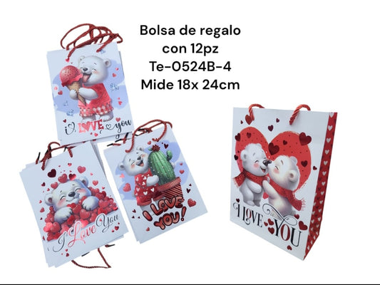 Bolsa De Regalo Love Oso Te-0524b-4