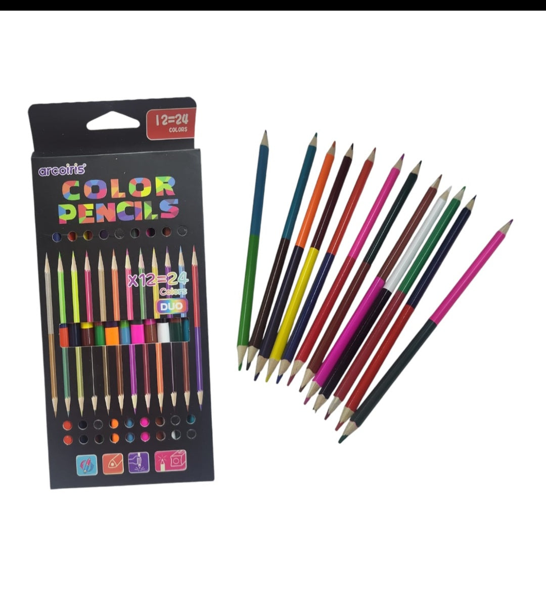 Color Pencils Con 12 Duo