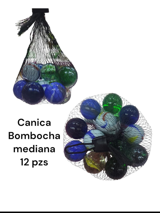 Canica Mediana C/12 Colores