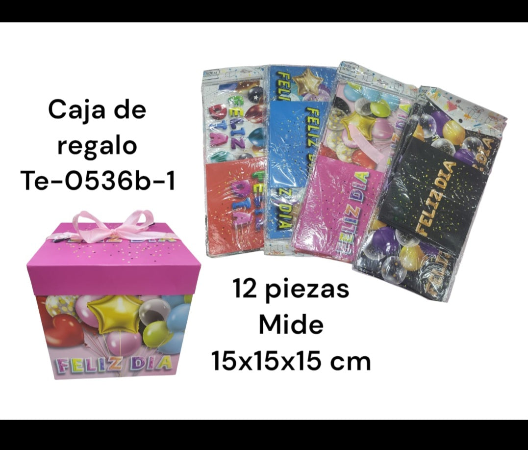 Caja Regalo Chica Con 12 Te-0536b-1