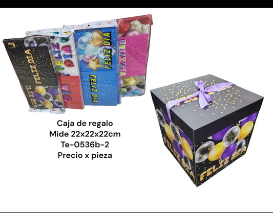 Caja Regalo Feliz Cumple Mediana Te-0536b-2