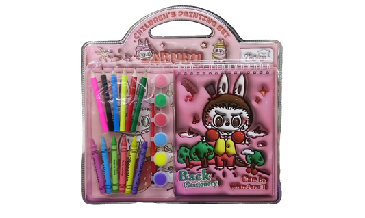 Kit estuche labubo y capibara acuarela y colores