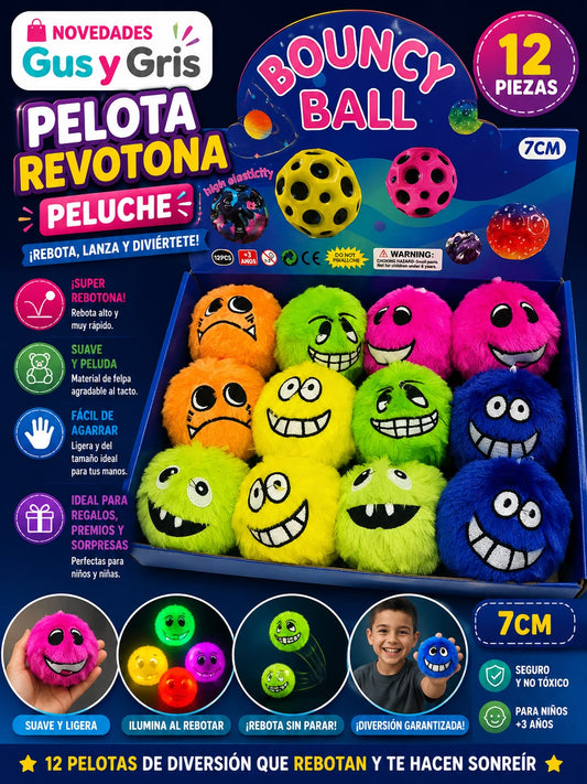 pelota rebotona peluche con 12