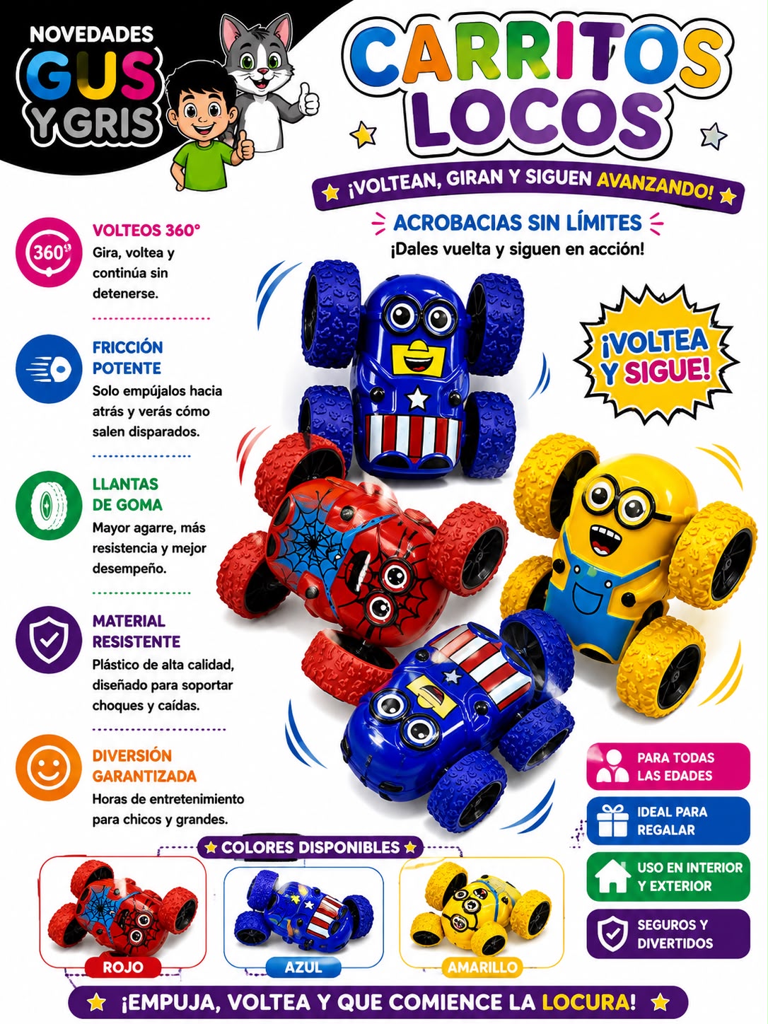 carrito loco miniums heroes