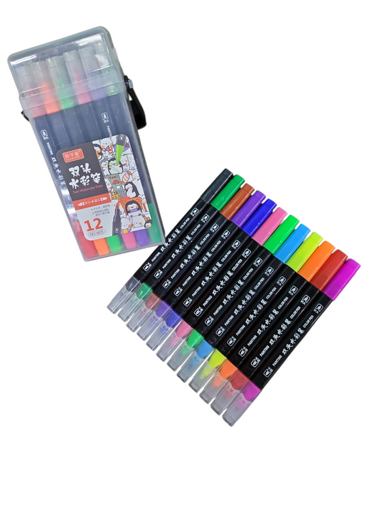 Plumin estuche negrocon 12 pz