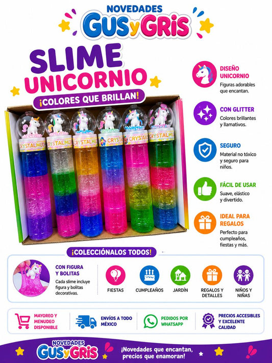 Slime tubo unicornio luna esfera tg-135-21