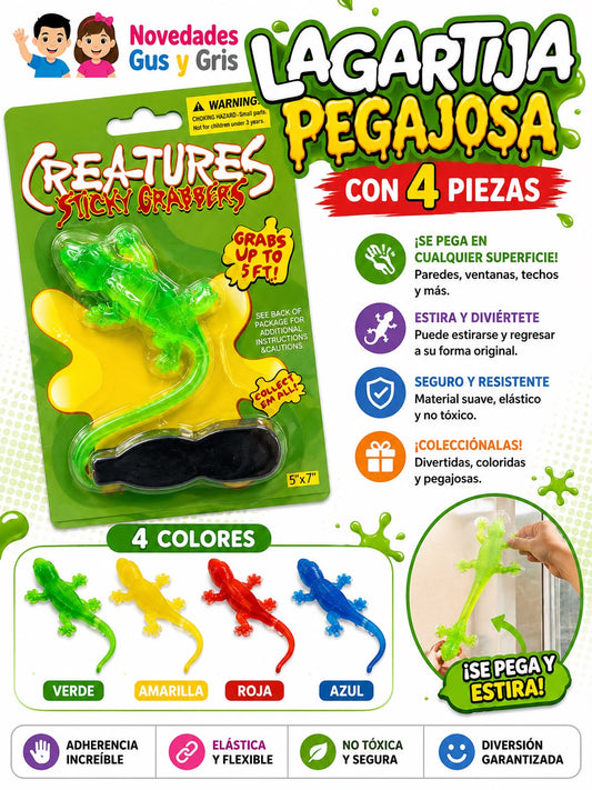 lagartija pegajosa con 4