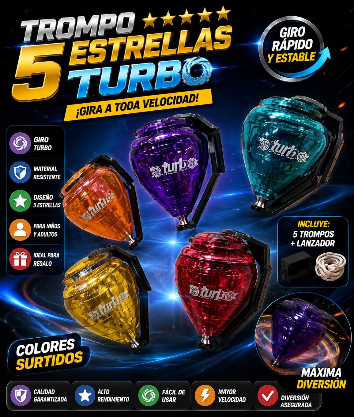 5 estrellas master turbo