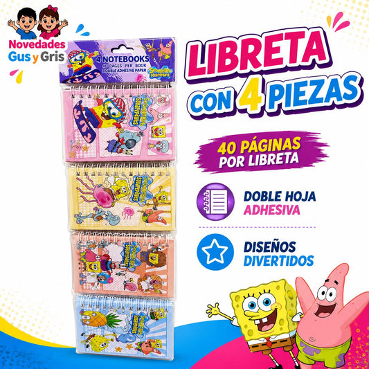 libreta con 4 disney