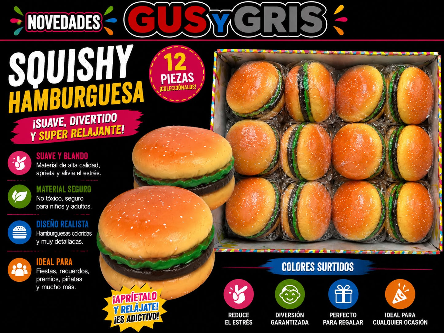 Hamburguesa Grande 12 PZS MF-23