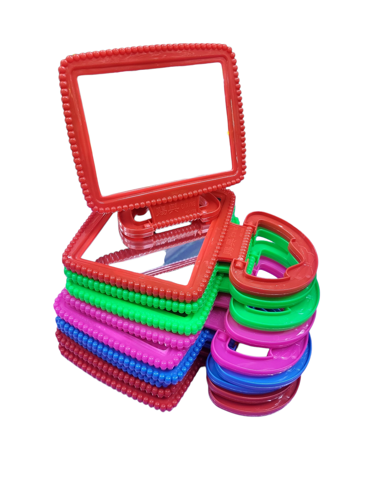 espejo cudrado con 10 pz