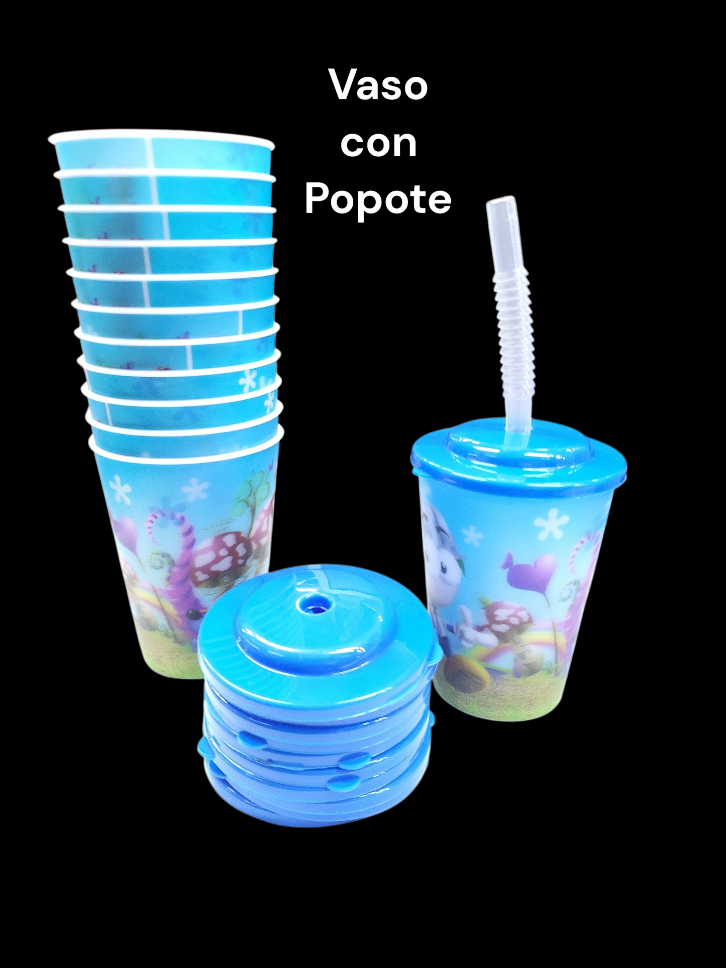 vaso popote con 12