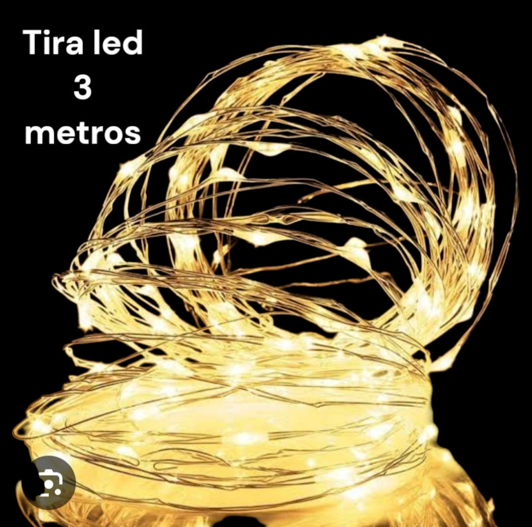 Tira led 3 metros blanca calida 10 pz