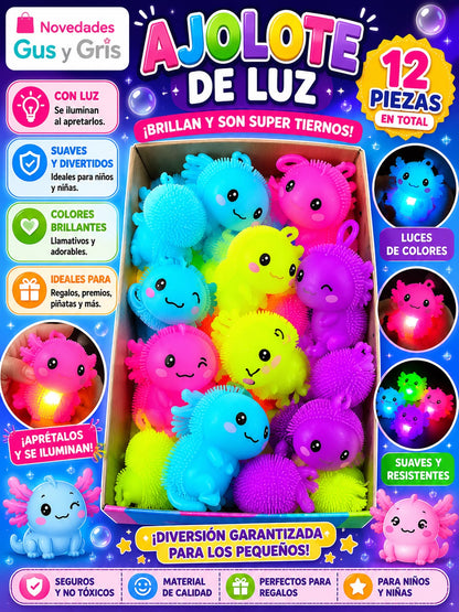 Medusa Ajolote De Luz con 12 piezas