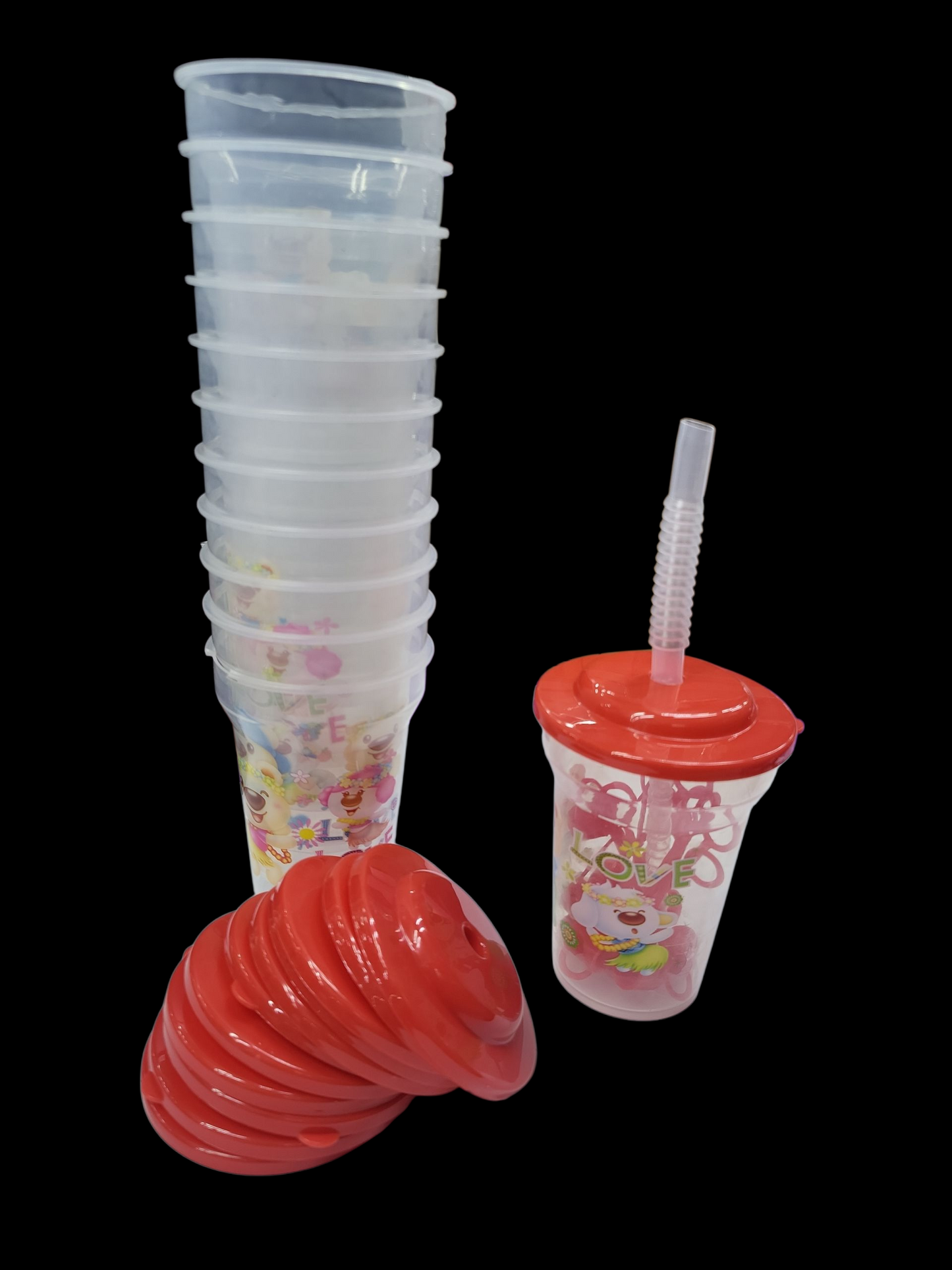 Vaso trasparente con 12 rd-1001a