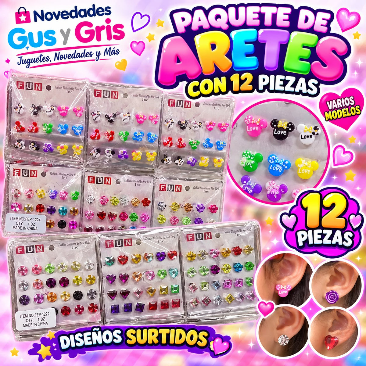 aretes con 12