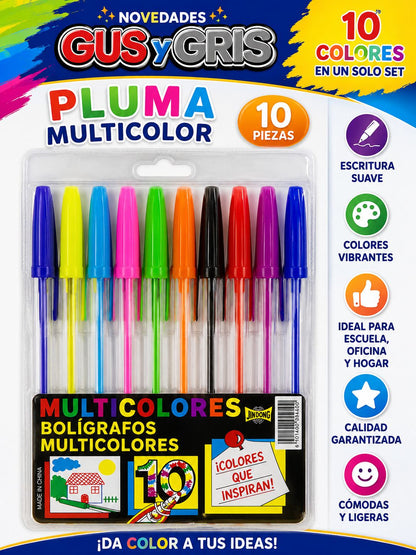 Pluma Multicolor Ua-0044 Bolsa