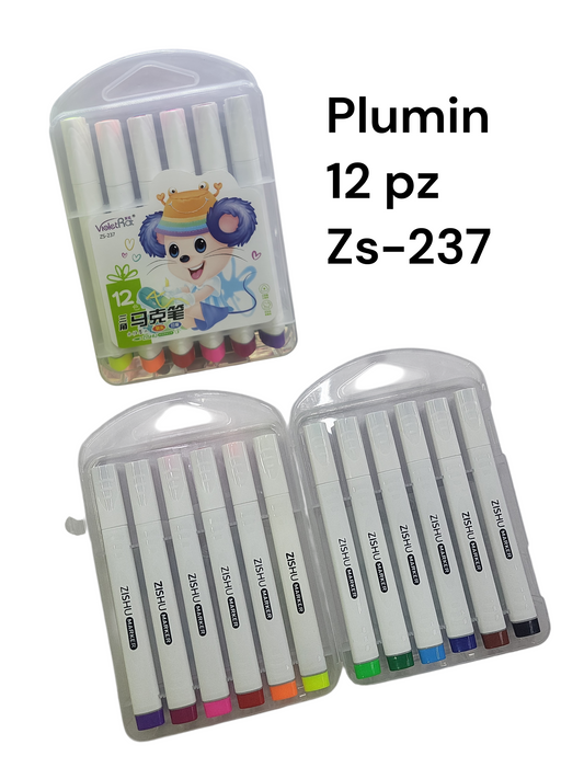 Plumin estuche con 12 zs-237