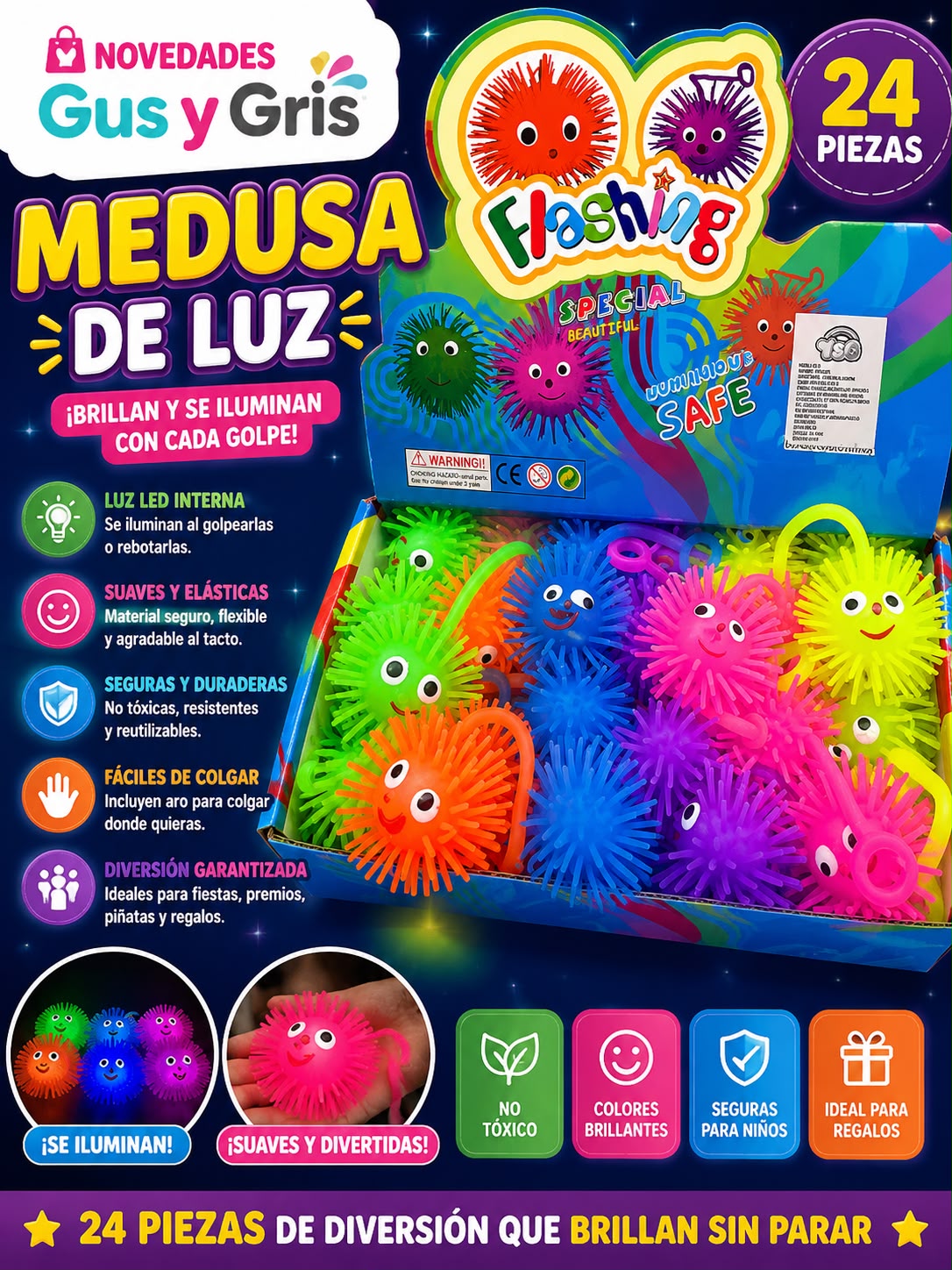 Meduza De Luz Con 24