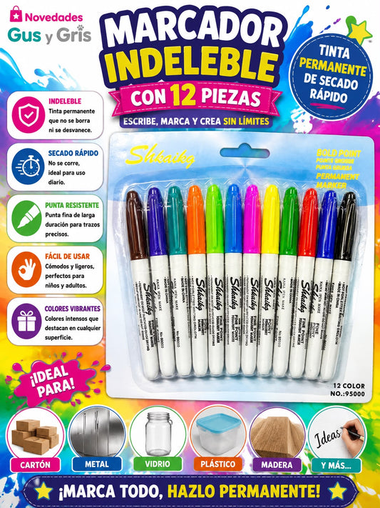 Indeleble blister Colores Wj-662