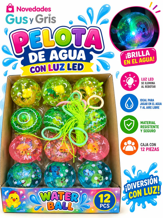 pelota de agua con luz con 12 piezas