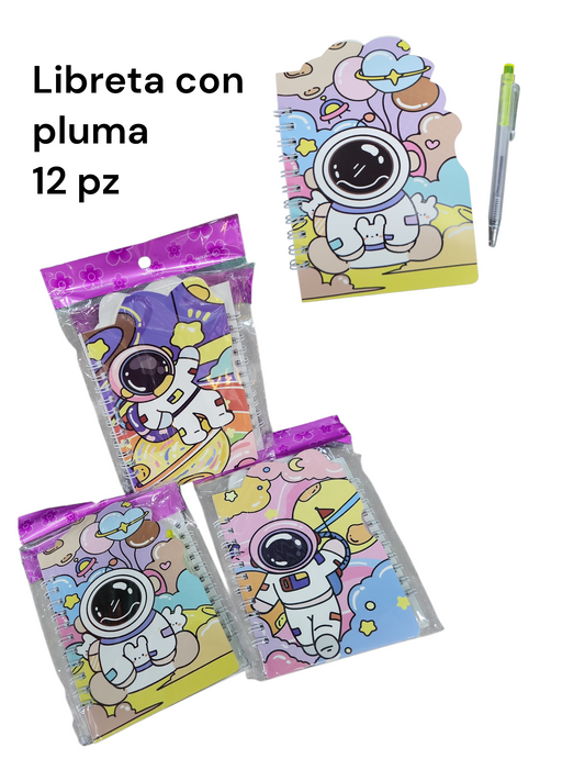Libreta con pluma con 12pz