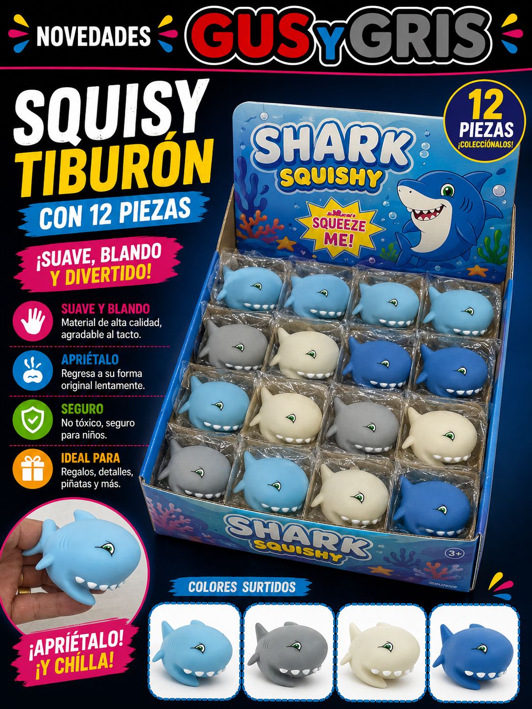 squisy tiburon con 12 to-291237