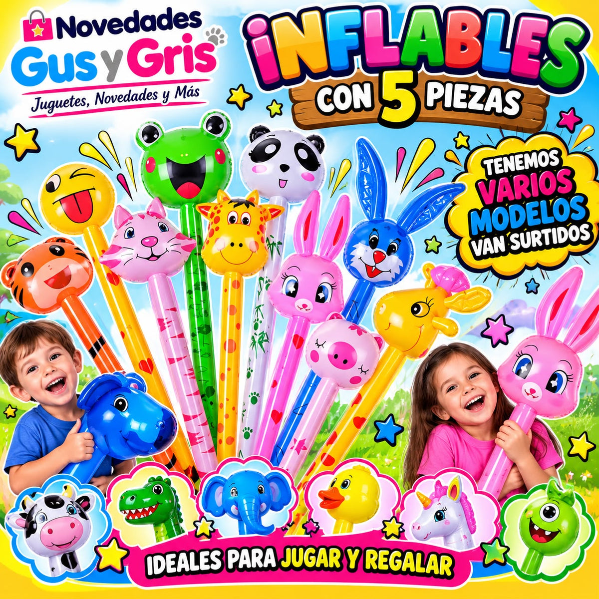 Inflable Baston Con 5