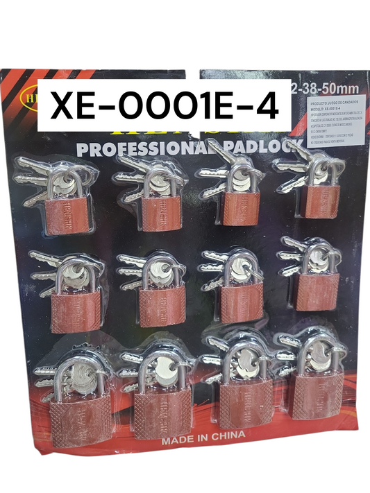 planilla candado rojo con 12  XE-0001E-4