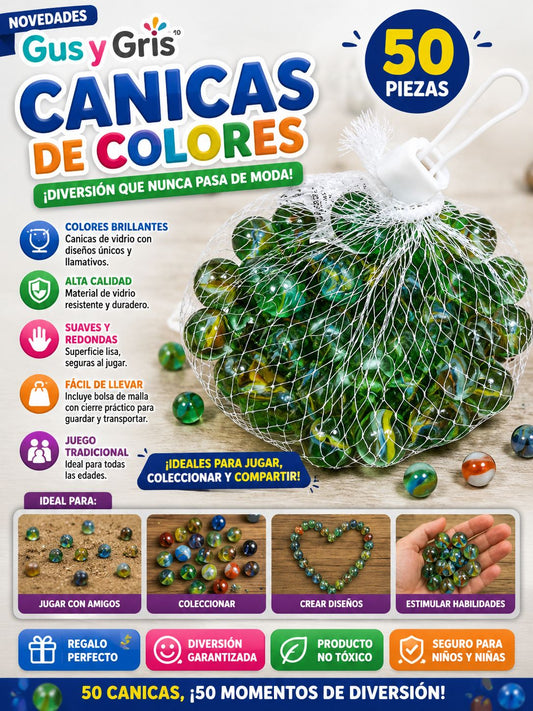canicas con 50 piezas
