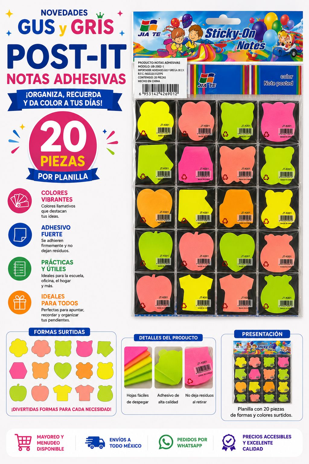Planilla posting con 20pz